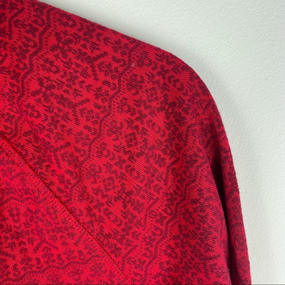 Eddie Bauer Red Aztec Quarter Zip Mock Neck Shirt Size XL - Picture 4 of 11